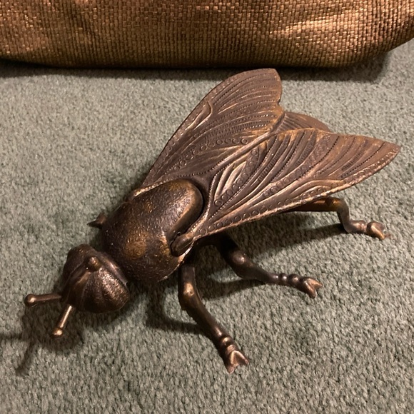 Vintage Italian Fly Ashtray/Secret Mid Century Modern Collectible 1970s Brass - Picture 1 of 11